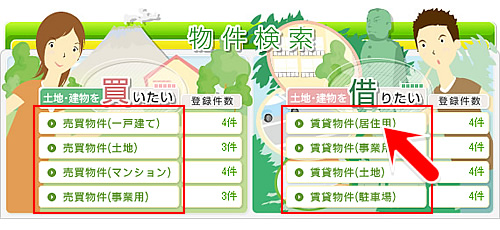 対象となる項目をクリックします。