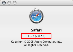 マッキントッシュ(Macintosh) Safari の場合